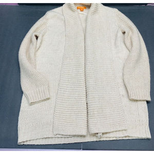 JOE FRESH WOMEN'S SIZE LARGE WHITE CARDIGAN